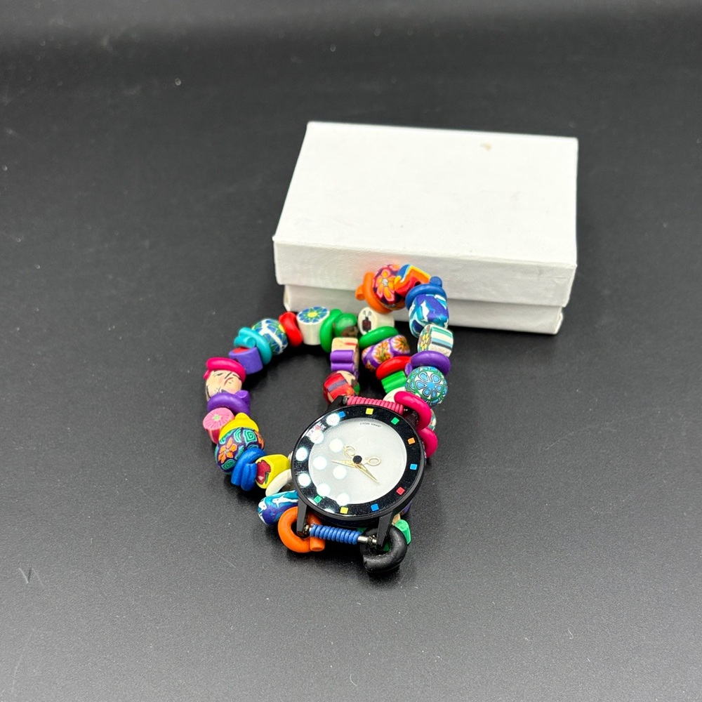 Colorful Beaded Scissors Women's Watch Bracelet